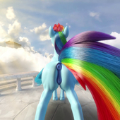 3D Animated Clopician My_Little_Pony_Friendship_Is_Magic Rainbow_Dash Sound // 1280x1280, 23.2s // 14.5MB // webm