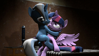 3D Animated My_Little_Pony_Friendship_Is_Magic Trixie_Lulamoon Twilight_Sparkle swedishsnus // 640x360 // 2.9MB // gif