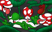 Piranha_Plant Super_Mario_Bros Yoshi // 1531x953 // 824.4KB // jpg