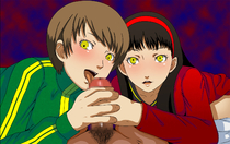 Chie_Satonaka Persona_4 Yukiko_Amagi // 1590x1000 // 771.5KB // jpg