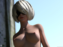 3D Android_2B Max_Smeagol Nier Nier_Automata // 1280x960 // 185.8KB // jpg