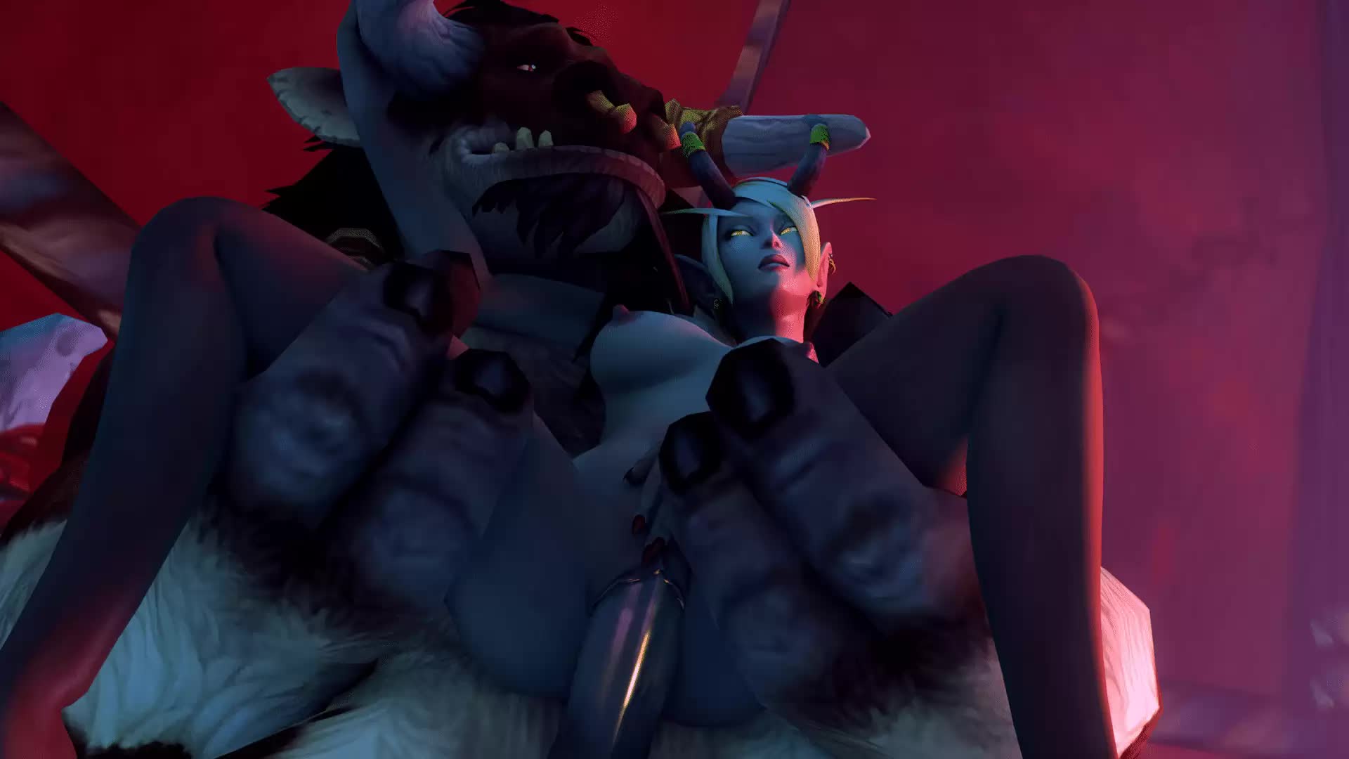 3D Animated Blood_Elf Rexxcraft Tauren World_of_Warcraft // 1920x1080 // 473.0KB // webm