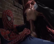 Animated Avengers Black_Widow_(Natasha_Romanova) Cosplay Marvel_Comics Sound Spider-Man Spider-Man_(Series) // 608x336 // 2.3MB // webm