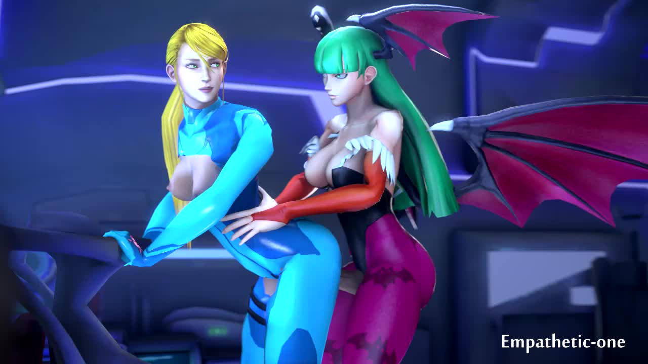 3D Animated Crossover Darkstalkers Metroid Morrigan_Aensland Samus_Aran Source_Filmmaker empathetic-one // 1280x720 // 2.7MB // webm