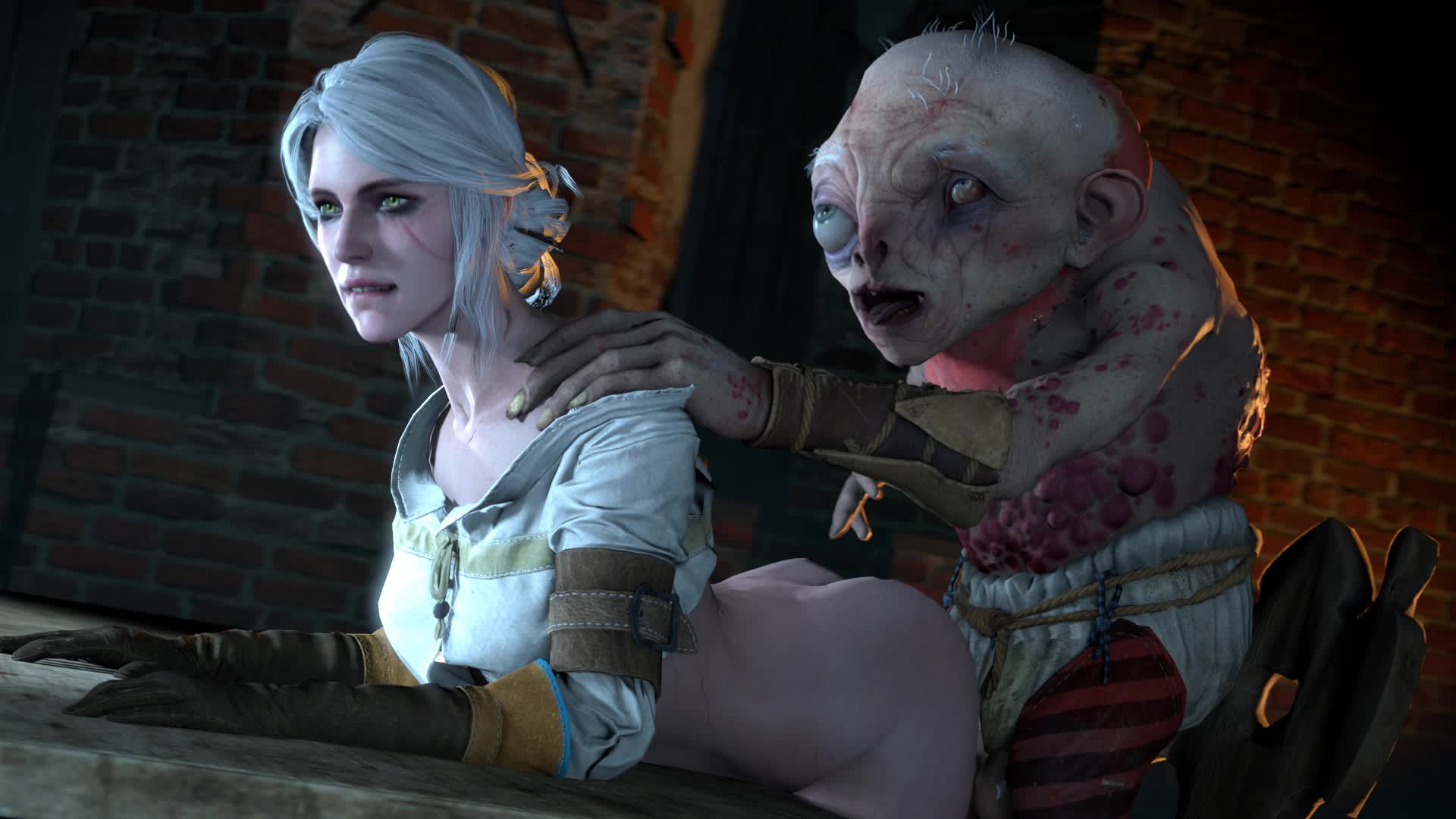 3D Animated Ciri Source_Filmmaker The_Witcher The_Witcher_3:_Wild_Hunt Whitetentacle uma // 1920x1080 // 3.9MB // webm