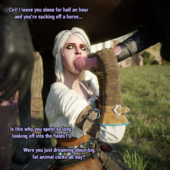 3D Blender Ciri Comic FenrirsRevenge Horse The_Witcher The_Witcher_3:_Wild_Hunt Yennefer // 3840x3840 // 14.0MB // png