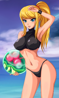 Metroid Metroid_(Creature) Samus_Aran sigurdhosenfeld // 886x1479 // 775.0KB // png