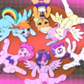 Animated Applejack Fantasyblade Fluttershy My_Little_Pony_Friendship_Is_Magic Pinkie_Pie Rainbow_Dash Twilight_Sparkle // 450x450 // 1.0MB // gif
