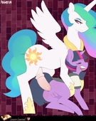 My_Little_Pony_Friendship_Is_Magic Princess_Celestia Twilight_Sparkle antelon // 1280x1615 // 445.9KB // png