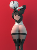 3D Android_2B Nier Nier_Automata // 2560x3460 // 755.3KB // jpg