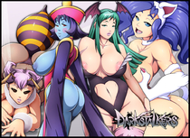 Darkstalkers Felicia Hsien-Ko Morrigan_Aensland Onagi Q-Bee // 1100x800 // 710.5KB // jpg