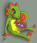 Laylee_the_Bat Yooka-Laylee yooka_the_chameleon // 1282x1485 // 470.3KB // png