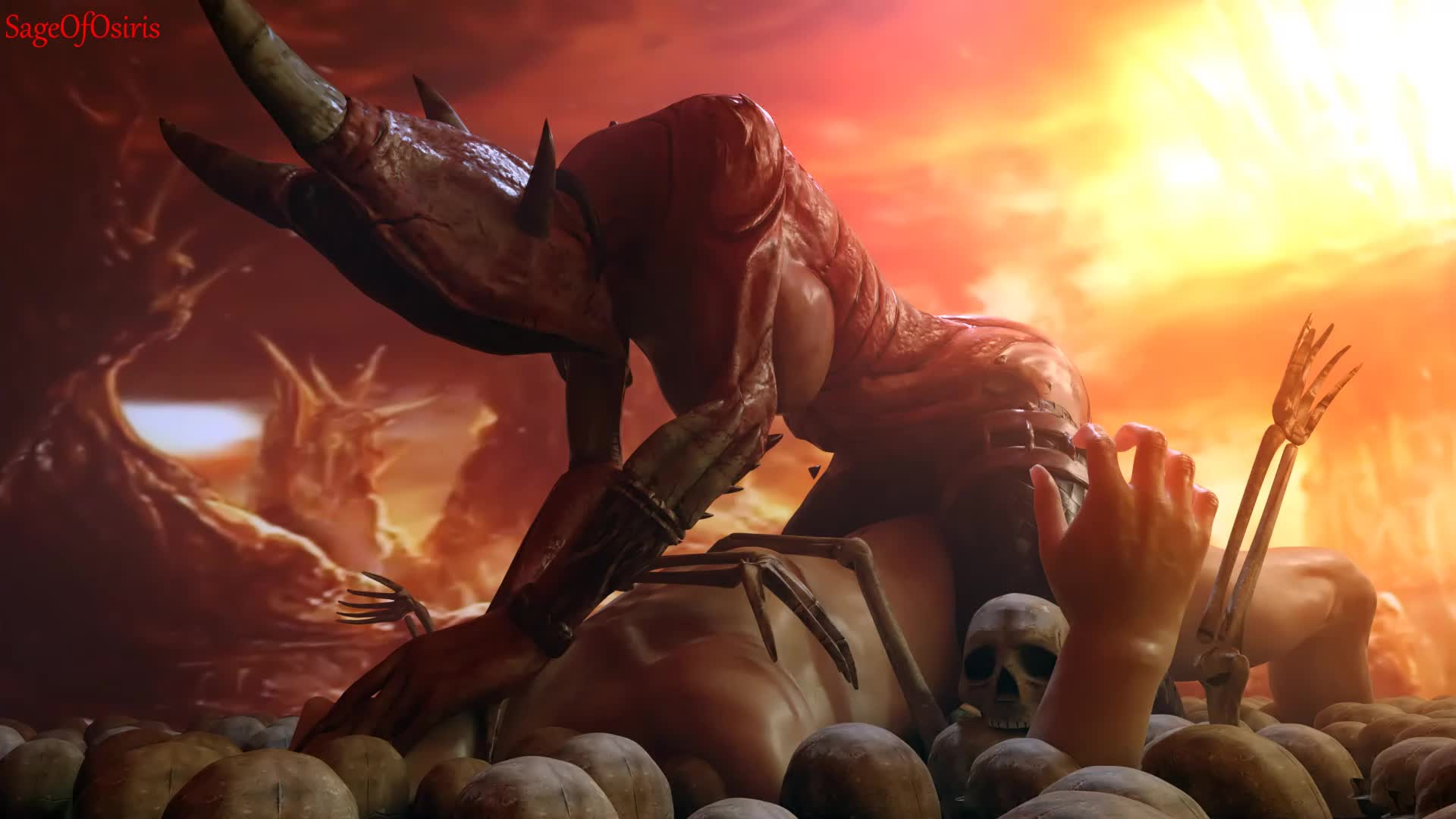 3D Agony_(Series) Agony_Demon Animated Blender sageofosiris // 1920x1080 // 9.9MB // webm