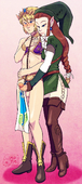 Link My_Pet_Tentacle_Monster Princess_Zelda The_Legend_of_Zelda // 600x1339 // 749.9KB // jpg