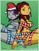 Christmas DC_Comics Raven Starfire Teen_Titans // 787x1022 // 213.6KB // jpg