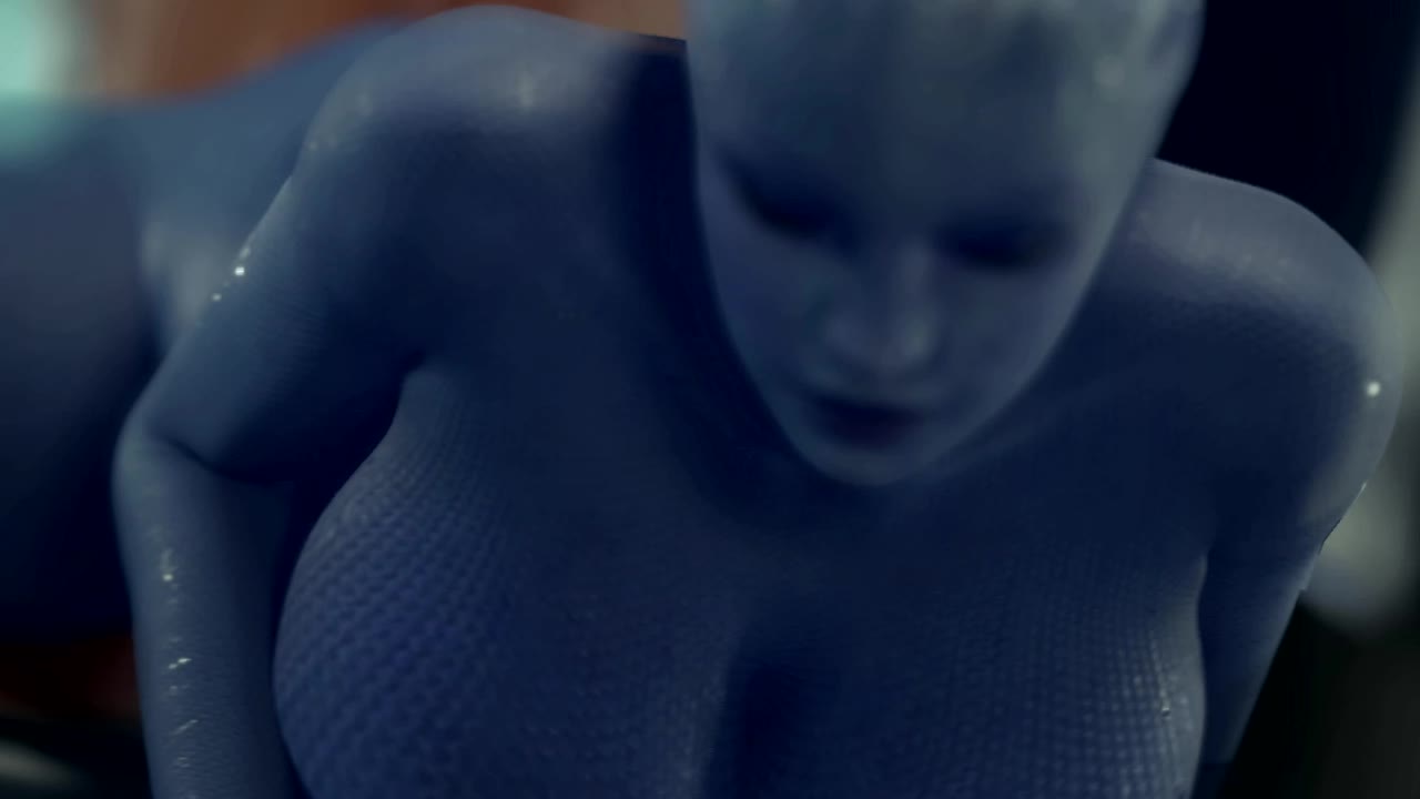 3D Animated Asari Blender Liara_T'Soni Mass_Effect Sound rigidsfm // 1x1 // 19.6MB // webm