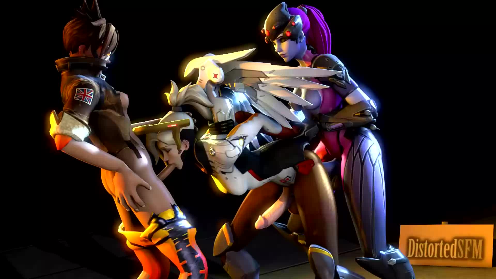 3D Animated Mercy Overwatch Source_Filmmaker Tracer Widowmaker distortedsfm // 1920x1080 // 1.8MB // webm