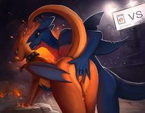 Charizard_(Pokemon)‎ Garchomp_(Pokémon) Pokemon photonoko // 2000x1550 // 2.3MB // png