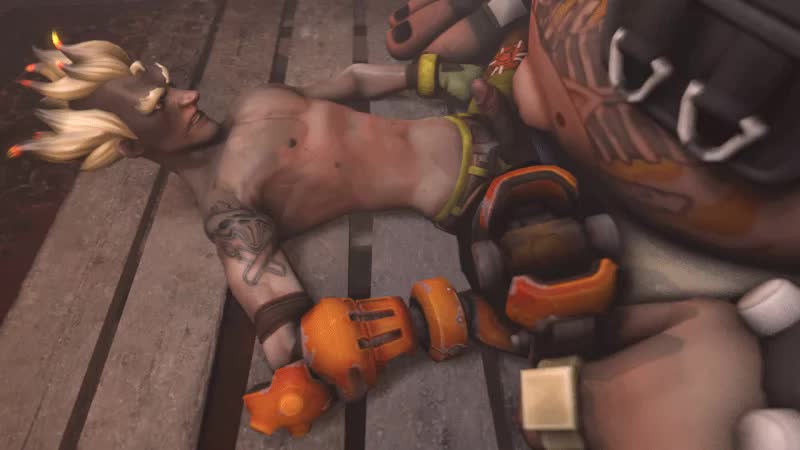 Animated Junkrat Overwatch Roadhog // 800x450 // 342.2KB // webm