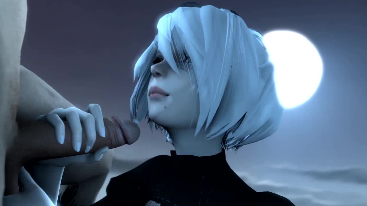 3D Android_2B Animated Nier_Automata Source_Filmmaker nekoneko246 // 1280x720 // 2.4MB // webm