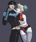 DC_Comics Dick_Grayson Harley_Quinn Nightwing Rule_63 henshintiger // 1767x2047 // 294.5KB // jpg