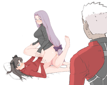 Fate_Stay_Night Medusa_((Fate_Stay_Night)) Tohsaka_Rin fate_series mo_(kireinamo) // 1270x1012 // 387.5KB // jpg