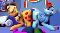 3D Animated Applejack My_Little_Pony_Friendship_Is_Magic Rainbow_Dash Sound Source_Filmmaker // 960x540 // 19.0MB // webm
