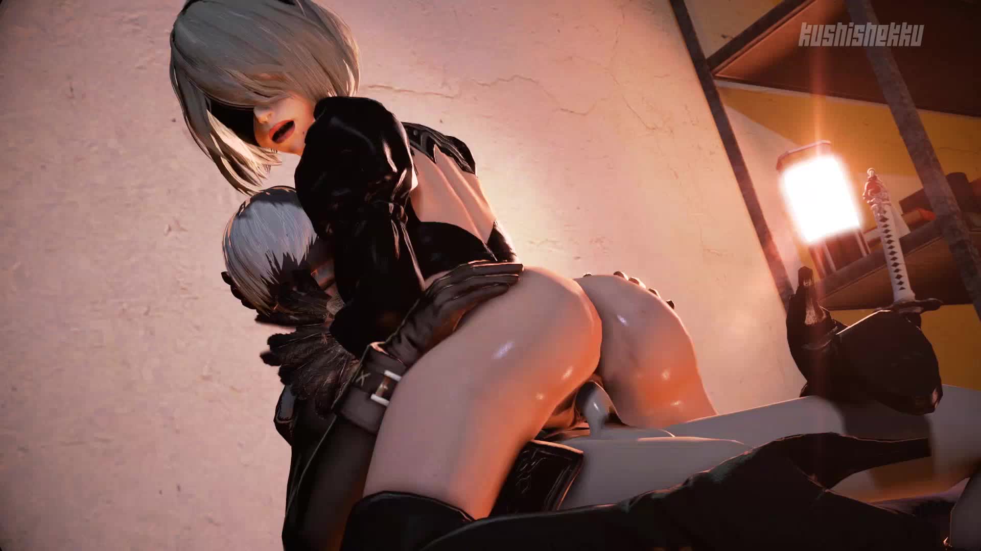 3D Android_2B Android_9S Animated Kushishekku Nier_Automata Smolsociety Sound Source_Filmmaker // 1920x1080 // 3.7MB // webm