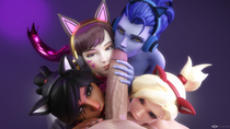 3D Blender D.Va Mercy Overwatch Pharah Tayra Widowmaker // 1920x1080 // 811.8KB // jpg