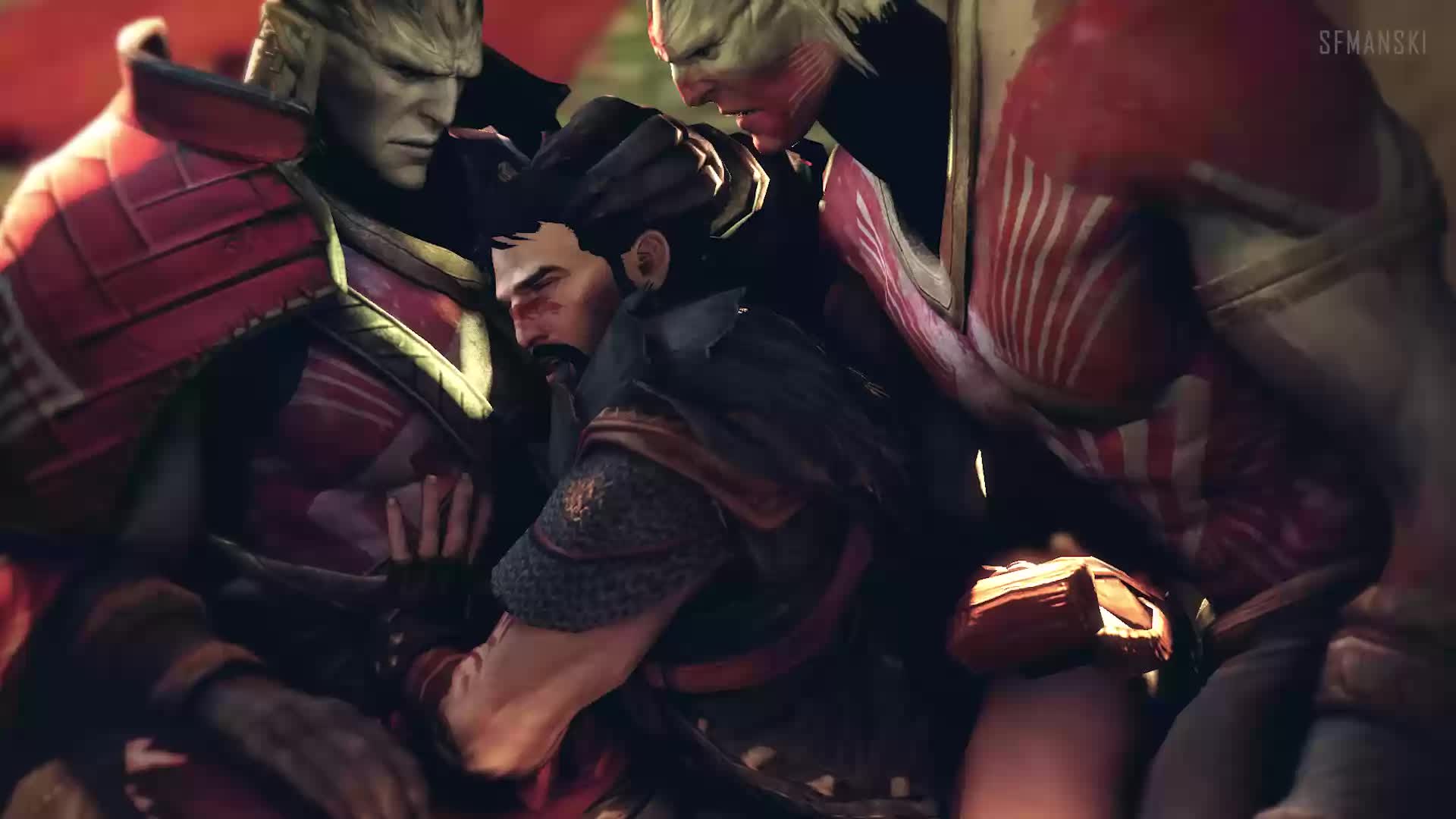 Animated Dragon_Age Dragon_Age_II Hawke Qunari arishok sfmanski // 1920x1080 // 5.1MB // webm