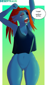 Undertale Undyne desertkaiju // 1157x2083 // 1.2MB // png