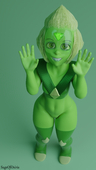 3D Blender Peridot Steven_Universe sageofosiris // 2160x3840 // 6.3MB // png