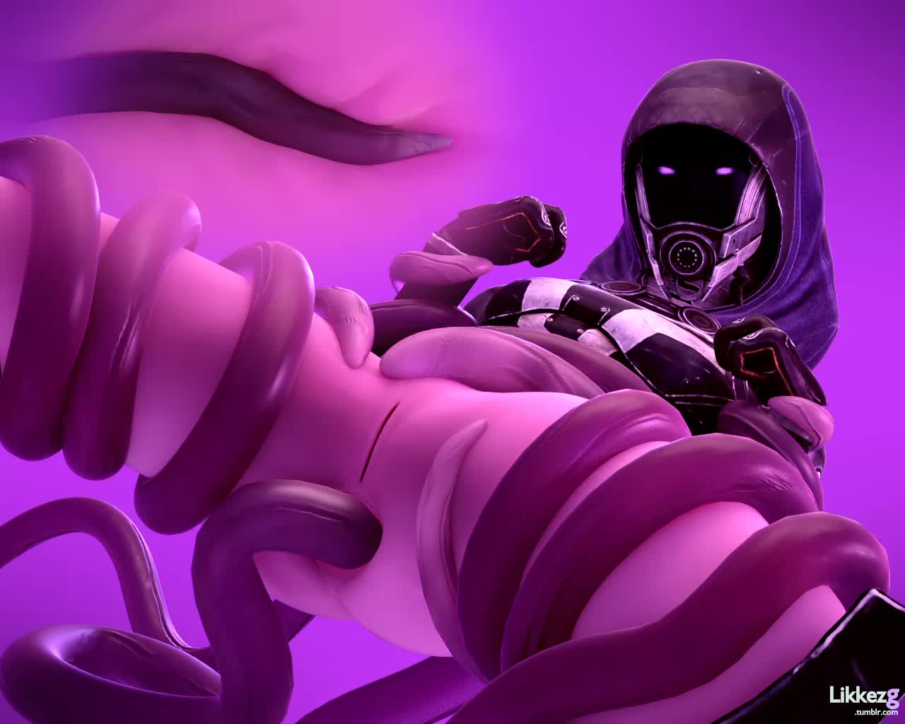 3D Animated Mass_Effect Quarian Sound Tali'Zorah_nar_Rayya Tentacle likkezg tentacles // 1280x1024 // 15.1MB // webm