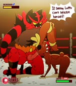 Animated Incineroar_(Pokemon) Lopunny_(Pokémon) diives // 1600x1800 // 17.1MB // mp4