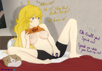 Blake_Belladonna Necromalock RWBY Yang_Xiao_Long // 1156x816 // 474.6KB // jpg