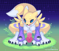 Animated Digimon Renamon camotli // 1140x1002 // 15.2MB // gif