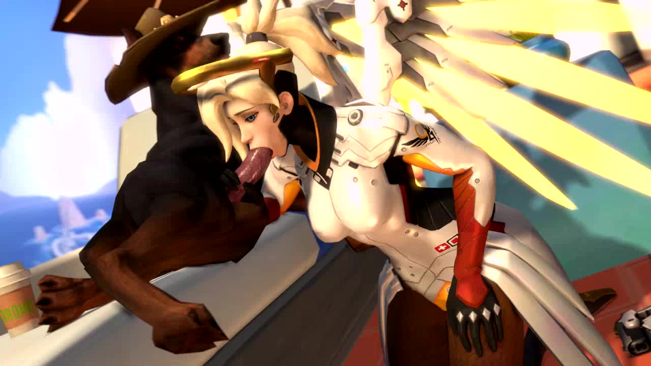 3D AmbrosineSFM Animated Mercy Overwatch Sound Source_Filmmaker Werewolf // 1280x720 // 3.5MB // webm