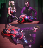 Batwoman Cassie_Cage DC_Comics Harley_Quinn Jazzhands Joker Mortal_Kombat // 3868x4363 // 16.3MB // png