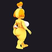 Animal_Crossing Animated Blender Isabelle endlessillusion_(artist) // 614x614 // 924.2KB // gif