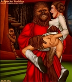 Chewbacca Princess_Leia_Organa Shabby_Blue Star_Wars Star_Wars_Holiday_Special Wookiee // 770x885 // 176.5KB // jpg