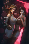 Aeris_Gainsborough Cloud_Strife Final_Fantasy_(series) Final_Fantasy_VII Final_Fantasy_VII_Remake Tifa_Lockhart cyanitro // 1067x1600 // 471.6KB // jpg