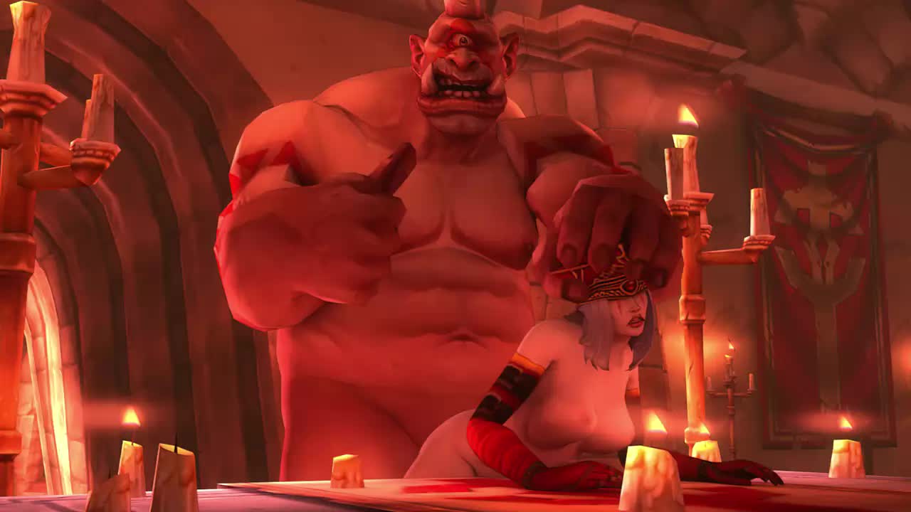 3D Animated Human_(World_of_Warcraft) Rexxcraft Sally_Whitemane World_of_Warcraft ogre // 1280x720 // 210.3KB // webm