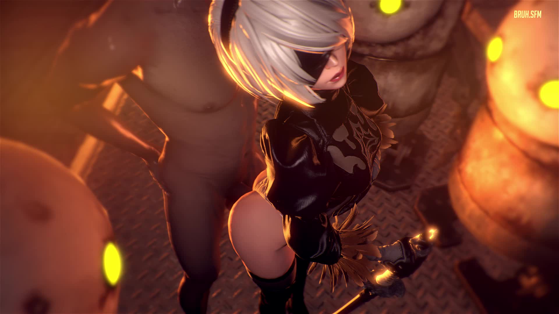 3D Android_2B Animated Nier Nier_Automata Source_Filmmaker bruh-sfm // 1920x1080 // 1.2MB // webm