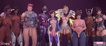 3D Blender D.Va Mei-Ling_Zhou Mercy Overwatch Pharah Sombra Symmetra Tracer Widowmaker Zarya strapy // 1600x691 // 172.9KB // jpg