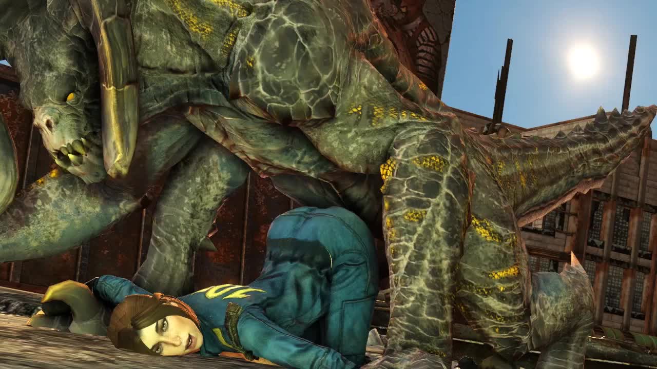 3D Animated Deathclaw Fallout Lara_Croft Source_Filmmaker Tomb_Raider tin-sfm // 1280x720 // 2.5MB // webm