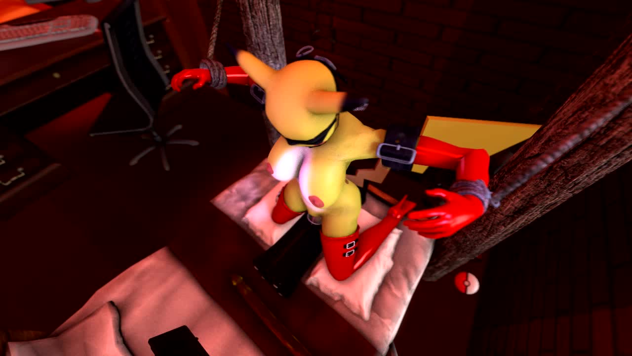 3D Animated Pikachu_(Pokémon) Pokemon Source_Filmmaker evilbanana // 1280x720 // 2.4MB // webm