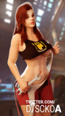 3D Blender Brigitte_Lindholm DisckoA Overwatch // 720x1280 // 1.2MB // png