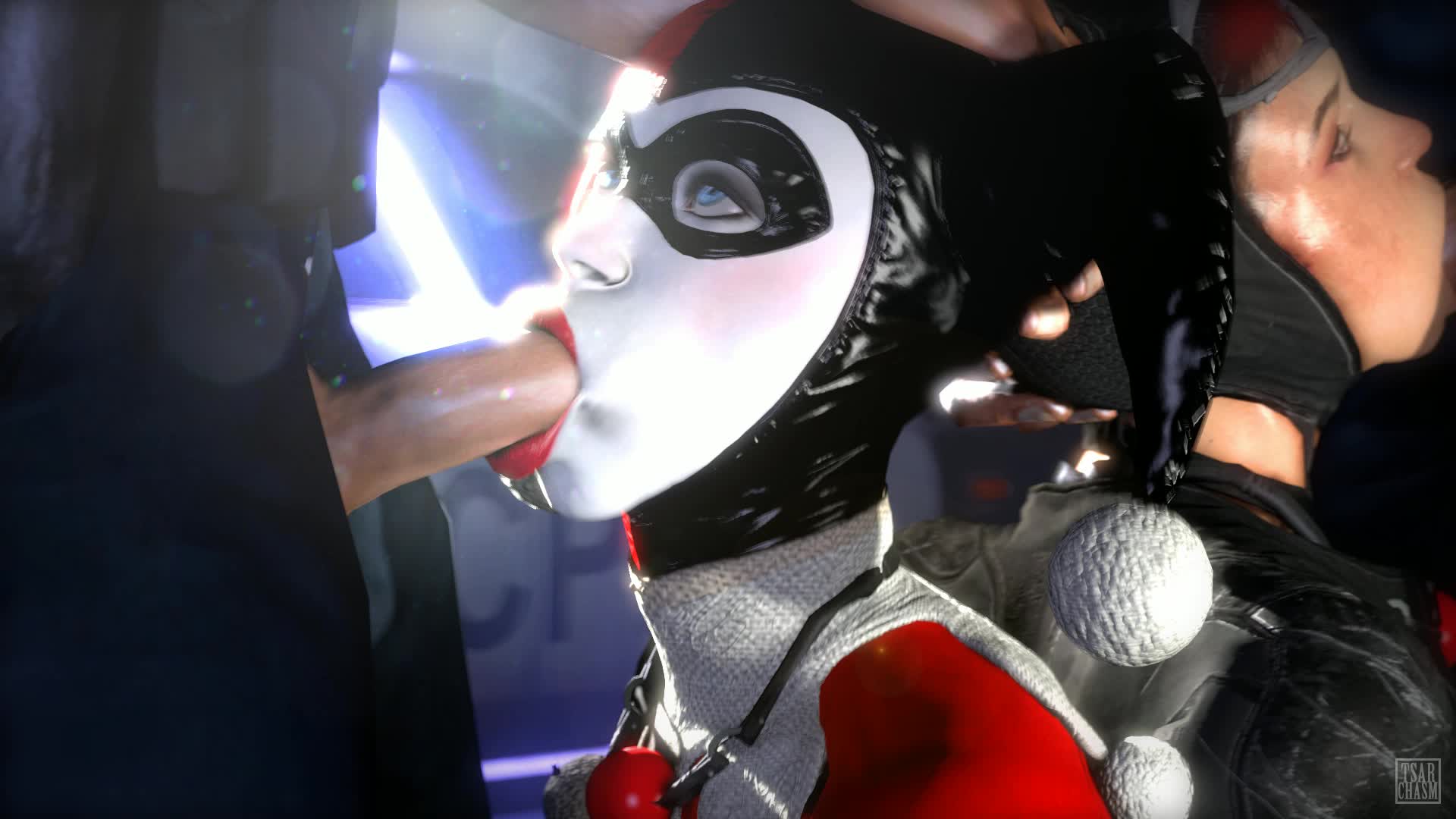 3D Animated Batman_(Series) Catwoman DC_Comics Harley_Quinn Source_Filmmaker tsarchasmsfm // 1920x1080 // 1.3MB // webm