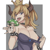 Bowser_Peach Bowsette Peachette Princess_Peach Super_Mario_Bros // 2150x2150 // 1.3MB // jpg