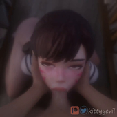 3D Animated D.Va Overwatch Sound kittyyevil // 720x720, 12s // 469.0KB // mp4